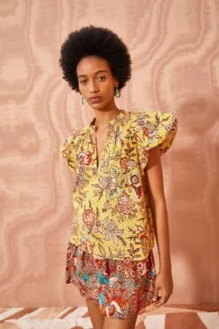 ULLA JOHNSON Evelyn Top - Calla Lily -fashion store ULLA JOHNSON Evelyn Top CALLA LILY 05