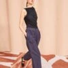 ULLA JOHNSON Feodora Pants - Midnight 1 ULLA JOHNSON Feodora Pants - Midnight -fashion store ULLA JOHNSON Feodora Pants MIDNIGHT 01 MAIN