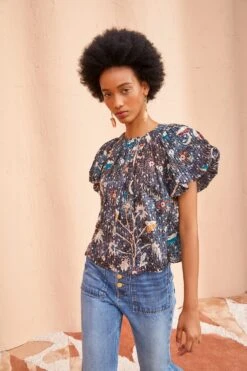 ULLA JOHNSON Flo Top - Jet -fashion store ULLA JOHNSON Flo Top JET 03