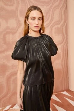 ULLA JOHNSON Flo Top - Noir -fashion store ULLA JOHNSON Flo Top NOIR 0032