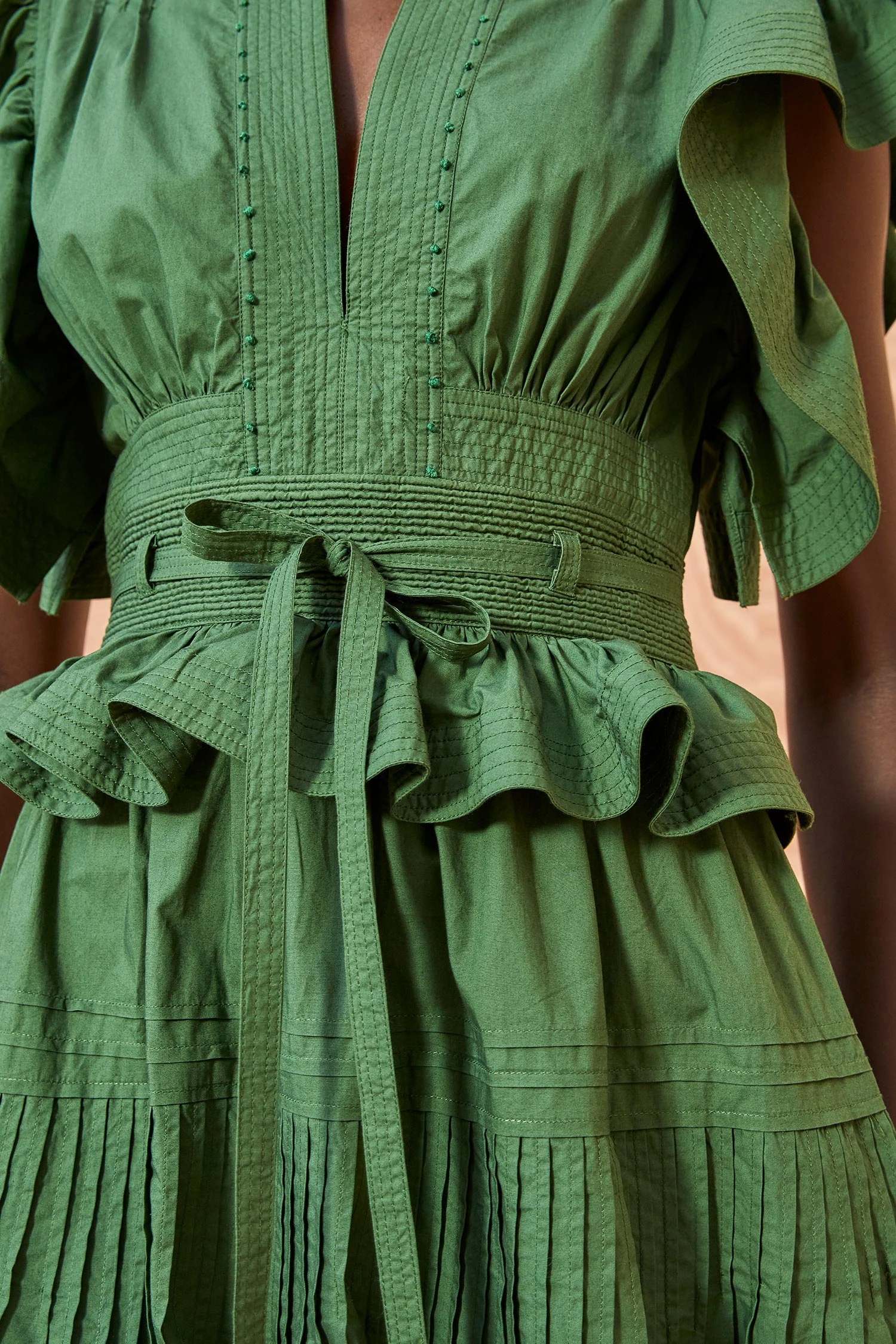 ULLA JOHNSON Florence Dress - Juniper 4 ULLA JOHNSON Florence Dress - Juniper - Image 2