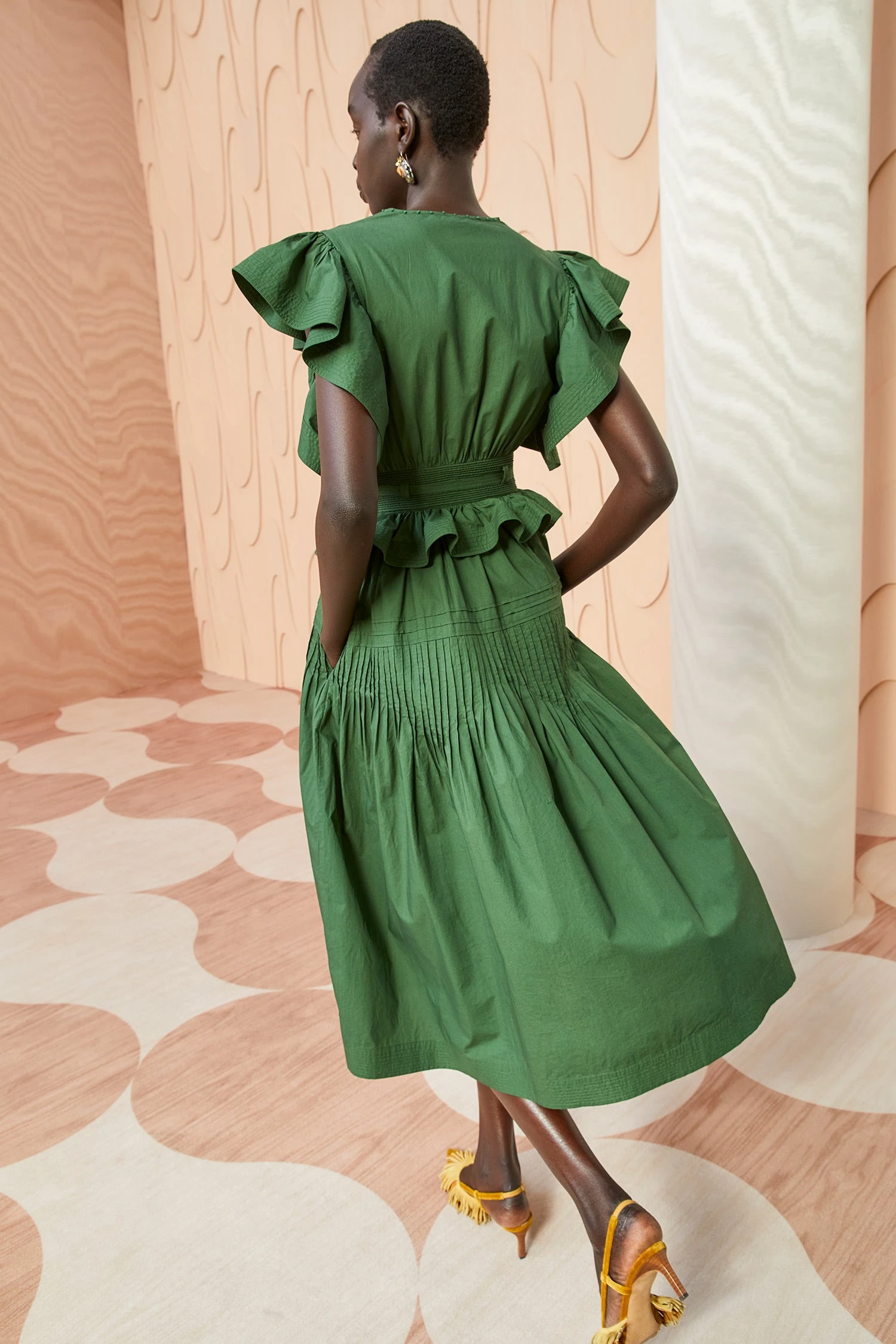 ULLA JOHNSON Florence Dress - Juniper 5 ULLA JOHNSON Florence Dress - Juniper - Image 3