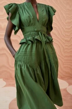 ULLA JOHNSON Florence Dress - Juniper 10 ULLA JOHNSON Florence Dress - Juniper -fashion store ULLA JOHNSON Florence Dress JUNIPER 05