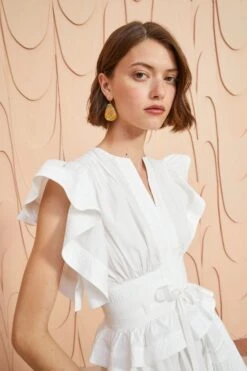 ULLA JOHNSON Florence Dress - Pristine -fashion store ULLA JOHNSON Florence Dress PRISTINE 0093