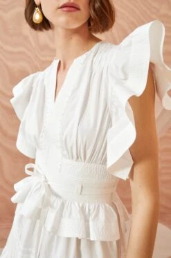 ULLA JOHNSON Florence Dress - Pristine -fashion store ULLA JOHNSON Florence Dress PRISTINE 0112