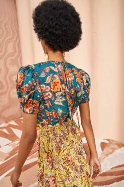 ULLA JOHNSON Frances Top - Delphinium -fashion store ULLA JOHNSON Frances Top DELPHINIUM 0132