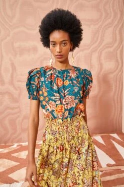 ULLA JOHNSON Frances Top - Delphinium