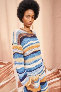 ULLA JOHNSON Francie Pullover - Aegean 11 ULLA JOHNSON Francie Pullover - Aegean -fashion store ULLA JOHNSON Francie Pullover AEGEAN 03