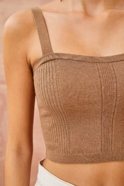 ULLA JOHNSON Giselle Top - Chestnut 11 ULLA JOHNSON Giselle Top - Chestnut -fashion store ULLA JOHNSON Giselle Top CHESTNUT 05