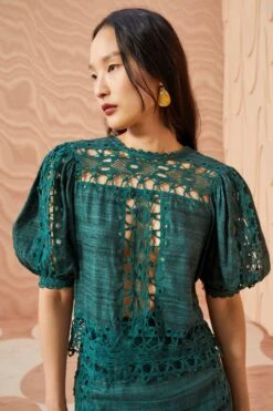 ULLA JOHNSON Gita Top - Cypress