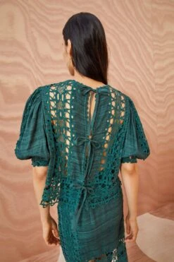 ULLA JOHNSON Gita Top - Cypress -fashion store ULLA JOHNSON Gita Top CYPRESS 0120