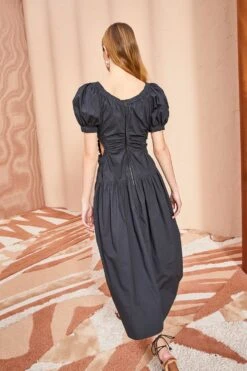 ULLA JOHNSON Golda Dress - Noir -fashion store ULLA JOHNSON Golda Dress NOIR 0078