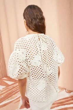 ULLA JOHNSON Grace Top - Pearl 10 ULLA JOHNSON Grace Top - Pearl -fashion store ULLA JOHNSON Grace Top PEARL 04