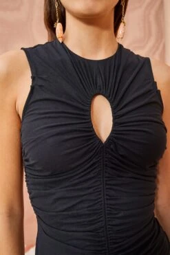 ULLA JOHNSON Gwynne Dress - Noir 11 ULLA JOHNSON Gwynne Dress - Noir -fashion store ULLA JOHNSON Gwynne Dress NOIR 05