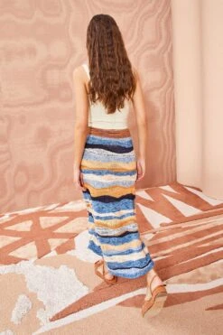 ULLA JOHNSON Hattie Skirt - Aegean -fashion store ULLA JOHNSON Hattie Skirt AEGEAN 04