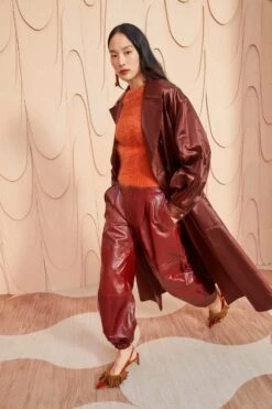 ULLA JOHNSON Helaine Coat - Mahogany 10 ULLA JOHNSON Helaine Coat - Mahogany -fashion store ULLA JOHNSON Helaine Coat MAHOGANY 0085