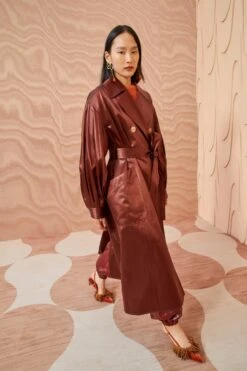 ULLA JOHNSON Helaine Coat - Mahogany 11 ULLA JOHNSON Helaine Coat - Mahogany -fashion store ULLA JOHNSON Helaine Coat MAHOGANY 0130