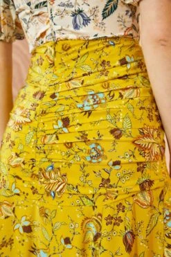 ULLA JOHNSON Imani Skirt - Mimosa -fashion store ULLA JOHNSON Imani Skirt MIMOSA 0114