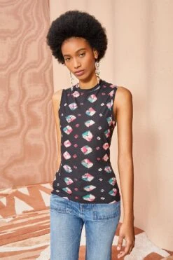 ULLA JOHNSON Ines Top - Nocturne -fashion store ULLA JOHNSON Ines Top NOCTURNE 03