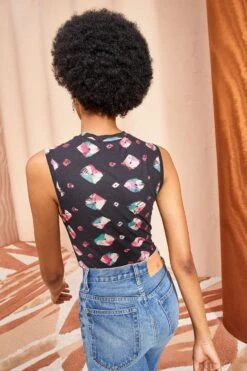 ULLA JOHNSON Ines Top - Nocturne -fashion store ULLA JOHNSON Ines Top NOCTURNE 04