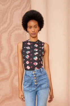 ULLA JOHNSON Ines Top - Nocturne -fashion store ULLA JOHNSON Ines Top NOCTURNE 05