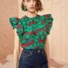 ULLA JOHNSON Iren Top - Malachite 2 ULLA JOHNSON Iren Top - Malachite -fashion store ULLA JOHNSON Iren Top MALACHITE 01 MAIN