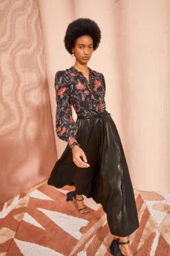 ULLA JOHNSON Irvette Skirt - Noir -fashion store ULLA JOHNSON Irvette Skirt NOIR 0050