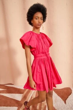 ULLA JOHNSON Jessa Dress - Orchid -fashion store ULLA JOHNSON Jessa Dress ORCHID 05