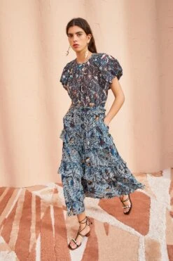 ULLA JOHNSON Nicolette Shell Laceup High Heel - Noir -fashion store ULLA JOHNSON Josette Skirt MORNING GLORY 01 MAIN f59cf9e1 5de2 4504 8a1e 6ca2099a2df6