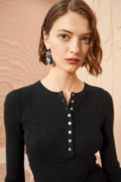 ULLA JOHNSON Juniper Pullover - Noir 9 ULLA JOHNSON Juniper Pullover - Noir -fashion store ULLA JOHNSON Juniper Pullover NOIR 03