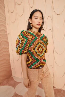 ULLA JOHNSON Kalila Top - Fire Opal -fashion store ULLA JOHNSON Kalila Top FIREOPAL 0075