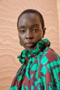 ULLA JOHNSON Kamara Blouse - Malachite -fashion store ULLA JOHNSON Kamara Blouse MALACHITE 02 ALT