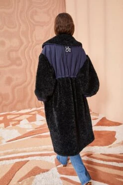 ULLA JOHNSON Killian Coat - Midnight -fashion store ULLA JOHNSON Killian Coat MIDNIGHT 0118