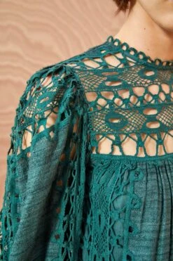 ULLA JOHNSON Lata Dress - Cypress -fashion store ULLA JOHNSON Lata Dress CYPRESS 0071