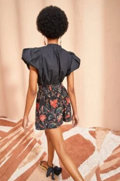 ULLA JOHNSON Leica Shorts - Obsidian -fashion store ULLA JOHNSON Leica Shorts OBSIDIAN 0189