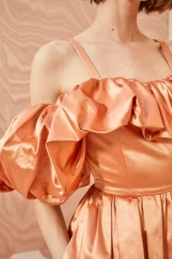 ULLA JOHNSON Lelita Dress - Copper -fashion store ULLA JOHNSON Lelita Dress COPPER 0096