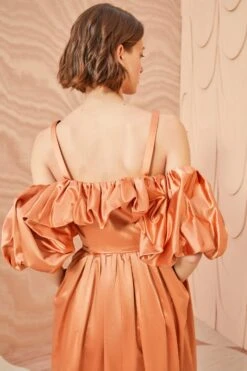 ULLA JOHNSON Lelita Dress - Copper -fashion store ULLA JOHNSON Lelita Dress COPPER 0171