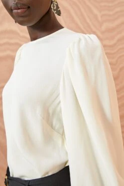 ULLA JOHNSON Lilliana Blouse - Pristine -fashion store ULLA JOHNSON Lilliana Blouse PRISTINE 03