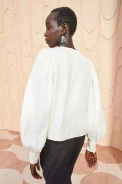 ULLA JOHNSON Lilliana Blouse - Pristine -fashion store ULLA JOHNSON Lilliana Blouse PRISTINE 04