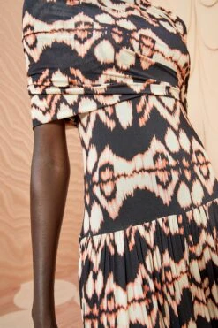 ULLA JOHNSON Livia Dress - Obsidian -fashion store ULLA JOHNSON Livia Dress OBSIDIAN 02 ALT