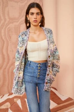 ULLA JOHNSON Lucinda Cardigan - Haze 11 ULLA JOHNSON Lucinda Cardigan - Haze -fashion store ULLA JOHNSON Lucinda Cardigan HAZE 01 MAIN