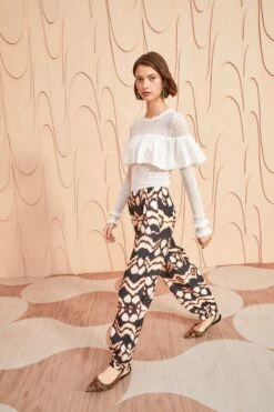 ULLA JOHNSON Lucinda Pant - Obsidian -fashion store ULLA JOHNSON Lucinda Pant OBSIDIAN 03