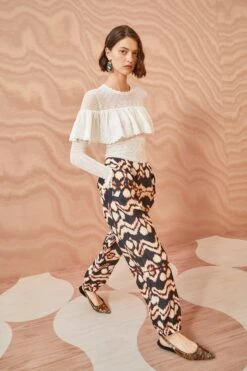 ULLA JOHNSON Lucinda Pant - Obsidian -fashion store ULLA JOHNSON Lucinda Pant OBSIDIAN 04