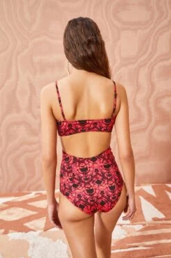ULLA JOHNSON Luna Maillot - Wild Rose -fashion store ULLA JOHNSON Luna Maillot WILD ROSE 03