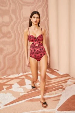 ULLA JOHNSON Luna Maillot - Wild Rose -fashion store ULLA JOHNSON Luna Maillot WILD ROSE 04