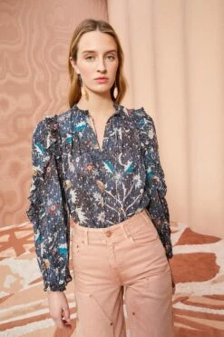 ULLA JOHNSON Manet Blouse - Jet