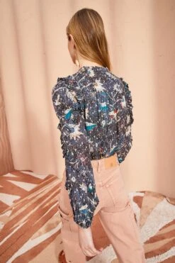 ULLA JOHNSON Manet Blouse - Jet -fashion store ULLA JOHNSON Manet Blouse JET 04