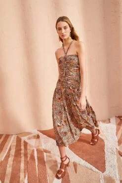 ULLA JOHNSON Marcella Dress - Wheat Flower -fashion store ULLA JOHNSON Marcella Dress WHEAT FLOWER 03