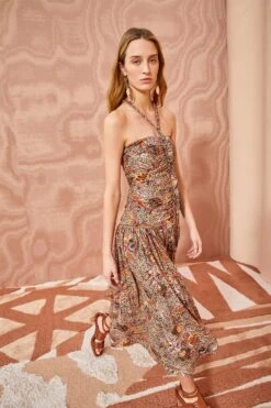 ULLA JOHNSON Marcella Dress - Wheat Flower -fashion store ULLA JOHNSON Marcella Dress WHEAT FLOWER 05