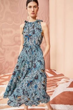 ULLA JOHNSON Mariam Dress - Morning Glory -fashion store ULLA JOHNSON Mariam Dress MORNING GLORY 03
